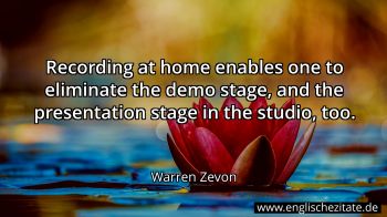 Englisches Zitat von Warren Zevon als Bild