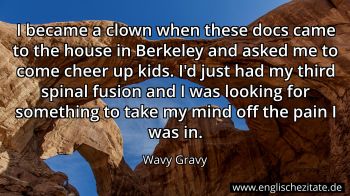 Englisches Zitat von Wavy Gravy als Bild
