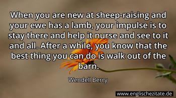 Englisches Zitat von Wendell Berry als Bild
