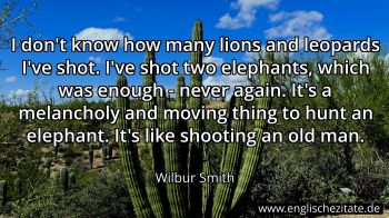 Englisches Zitat von Wilbur Smith als Bild