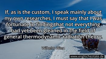 Englisches Zitat von Wilhelm Wien als Bild