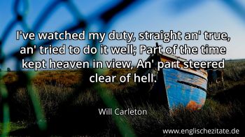Englisches Zitat von Will Carleton als Bild