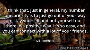 Englisches Zitat von Will Rothhaar als Bild