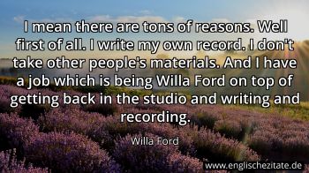 Englisches Zitat von Willa Ford als Bild