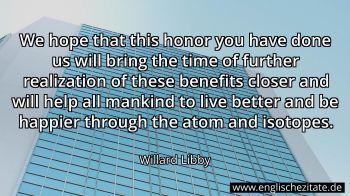 Englisches Zitat von Willard Libby als Bild