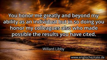 Englisches Zitat von Willard Libby als Bild
