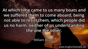 Englisches Zitat von William Adams als Bild