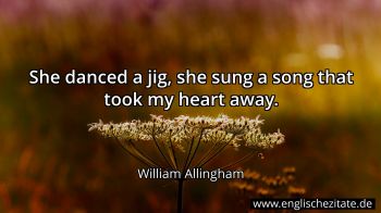 Englisches Zitat von William Allingham als Bild