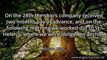 Englisches Zitat von William Bligh als Bild