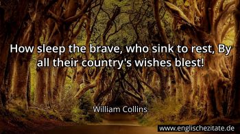Englisches Zitat von William Collins als Bild