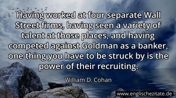 Englisches Zitat von William D. Cohan als Bild