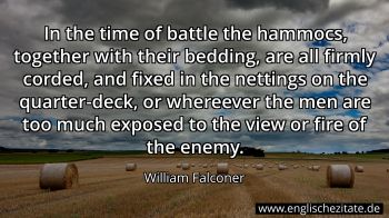 Englisches Zitat von William Falconer als Bild