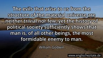 Englisches Zitat von William Godwin als Bild