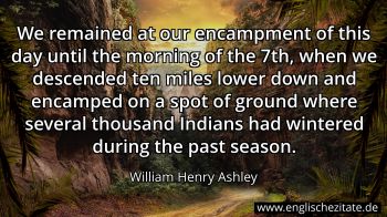 Englisches Zitat von William Henry Ashley als Bild