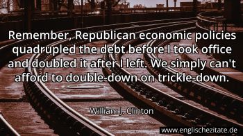 Englisches Zitat von William J. Clinton als Bild