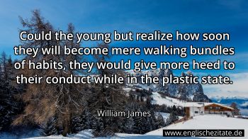 Englisches Zitat von William James als Bild
