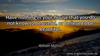 Englisches Zitat von William Morris als Bild