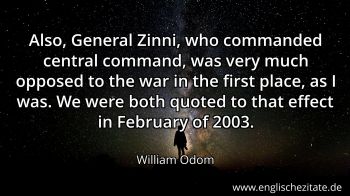 Englisches Zitat von William Odom als Bild