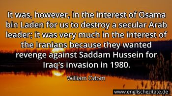 Englisches Zitat von William Odom als Bild