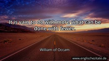 Englisches Zitat von William of Occam als Bild