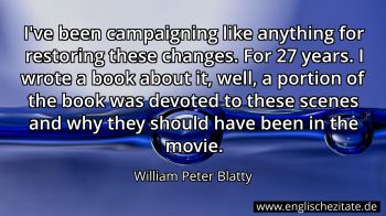 Englisches Zitat von William Peter Blatty als Bild