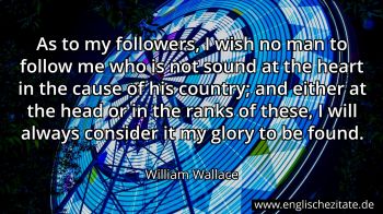 Englisches Zitat von William Wallace als Bild