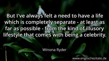 Englisches Zitat von Winona Ryder als Bild