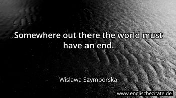 Englisches Zitat von Wislawa Szymborska als Bild