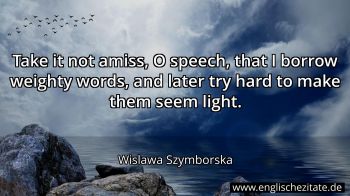Englisches Zitat von Wislawa Szymborska als Bild