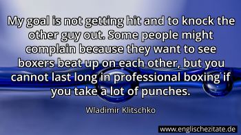 Englisches Zitat von Wladimir Klitschko als Bild