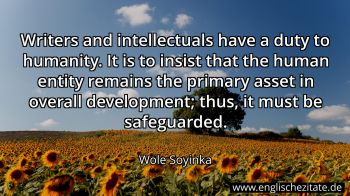 Englisches Zitat von Wole Soyinka als Bild