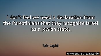 Englisches Zitat von Yair Lapid als Bild