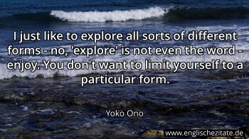 Englisches Zitat von Yoko Ono als Bild