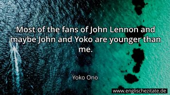 Englisches Zitat von Yoko Ono als Bild