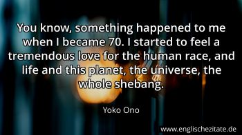 Englisches Zitat von Yoko Ono als Bild