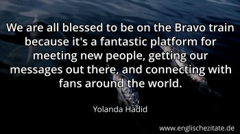 Englisches Zitat von Yolanda Hadid als Bild