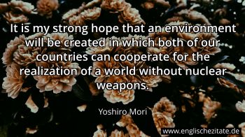 Englisches Zitat von Yoshiro Mori als Bild