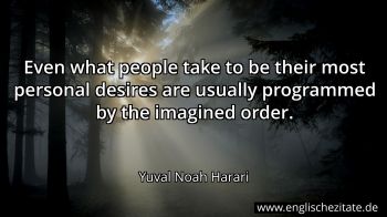 Englisches Zitat von Yuval Noah Harari als Bild