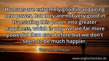 Englisches Zitat von Yuval Noah Harari als Bild