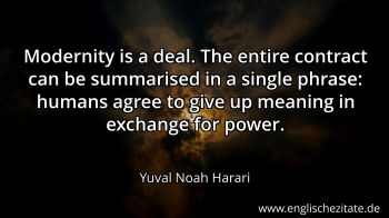 Englisches Zitat von Yuval Noah Harari als Bild