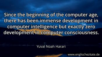 Englisches Zitat von Yuval Noah Harari als Bild