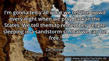 Englisches Zitat von Zac Brown als Bild