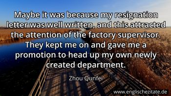 Englisches Zitat von Zhou Qunfei als Bild