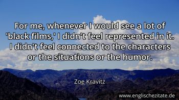 Englisches Zitat von Zoe Kravitz als Bild