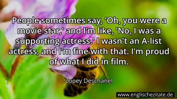 Englisches Zitat von Zooey Deschanel als Bild